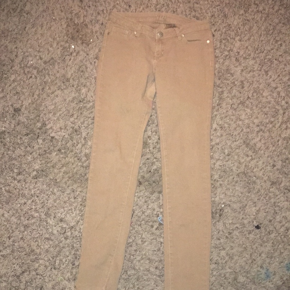 Dark tan jeans